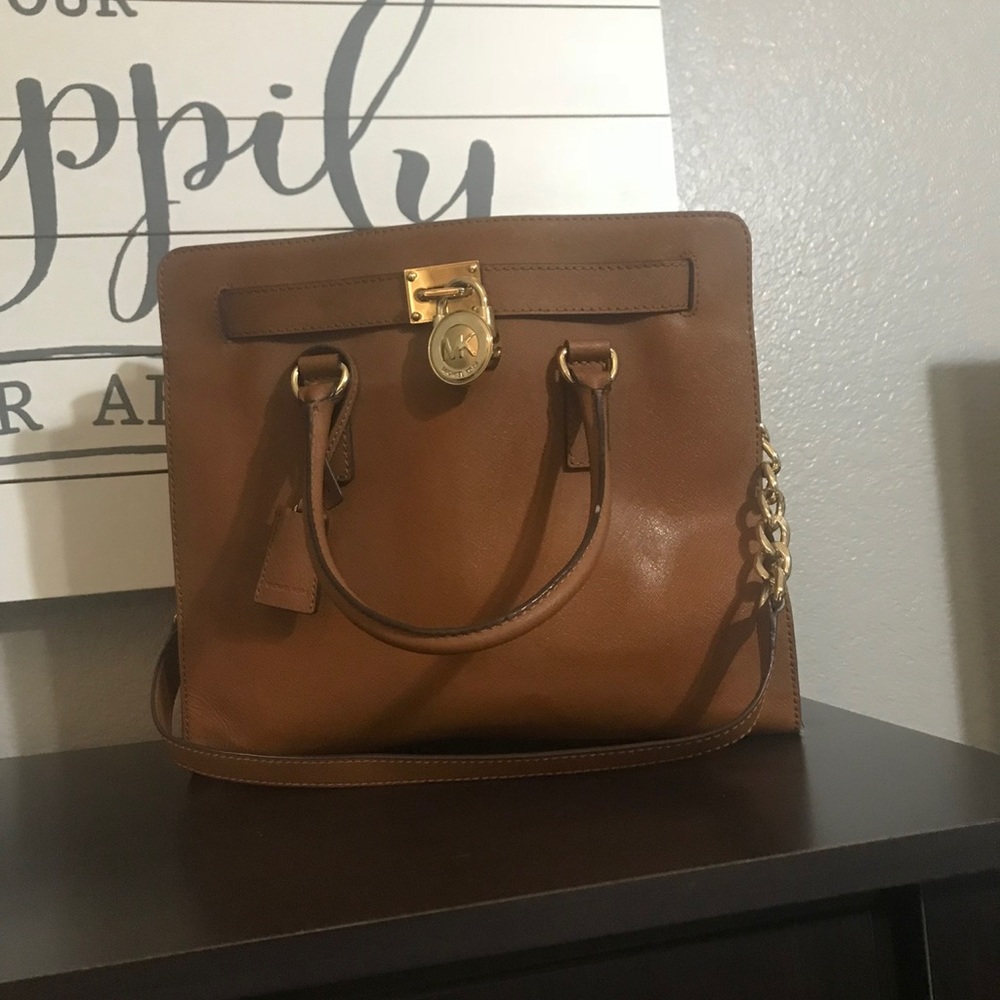 MICHAEL Michael Kors Hamilton North/South Tan Large Tote